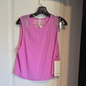 lululemon athletica 12 NWT Pink Tank Top Sculpt Cropped Tank Dahlia Mauve DHMU